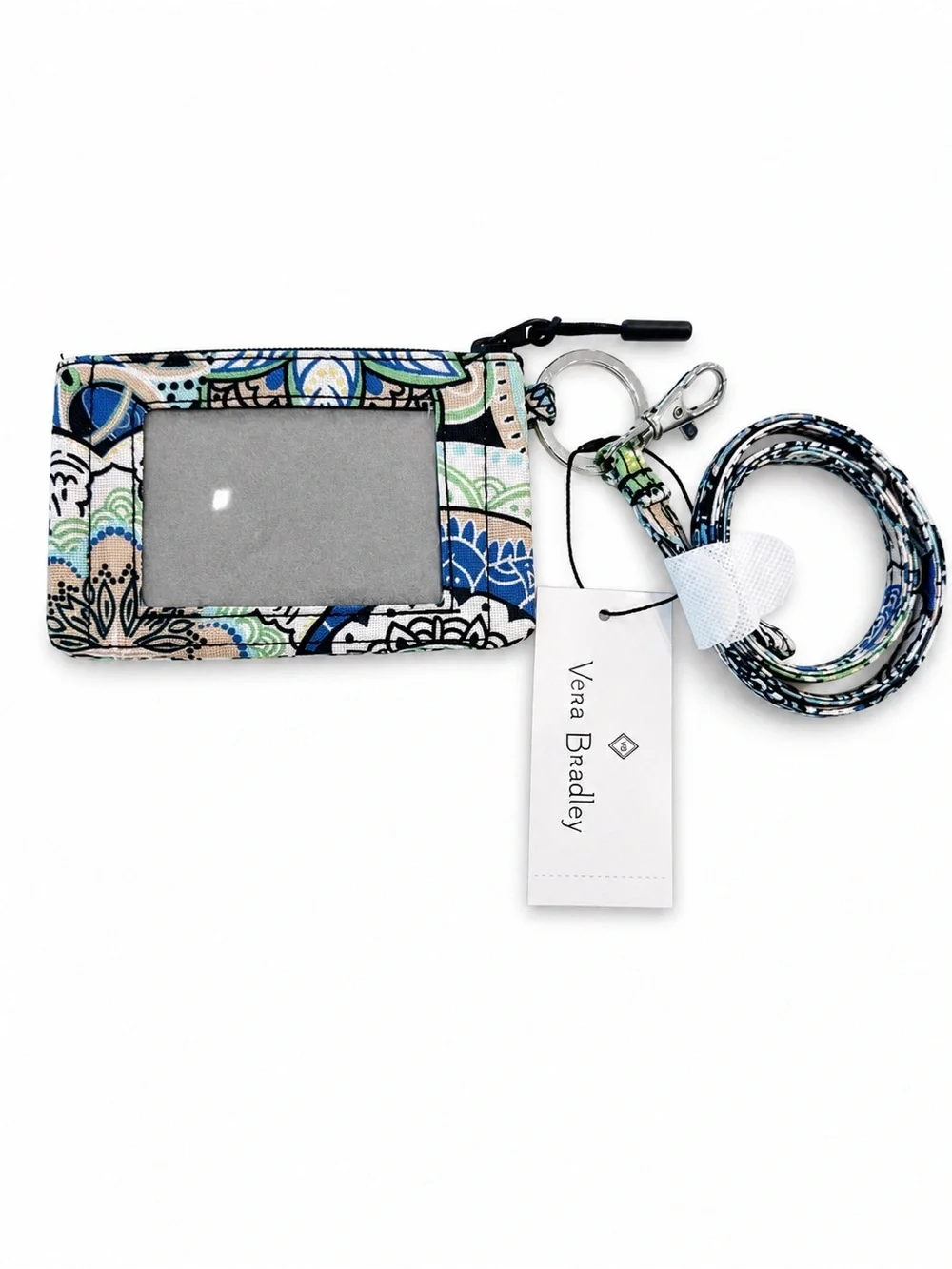 Vera Bradley Lighten Up Zip ID & Lanyard Sketched Medallion